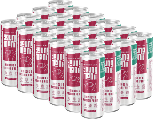 Hibiscus & Passion Fruit Flavour (Pack Of 24) Infused with Herbs, Hemp, Zero Added Sugar CALMNESS Drink