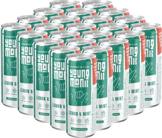 Lemon & Mint Flavour (Pack Of 24) Infused with Herbs, Hemp, Zero Added Sugar CALMNESS Drink