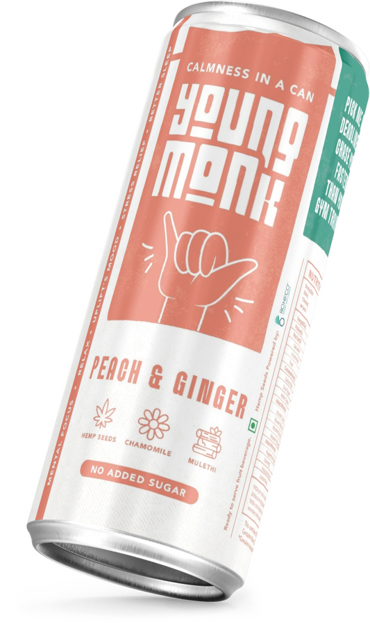 Young Monk - LIMITED PERIOD BUY 1, GET 1 OFFER - Combo of Lemon & Mint, Peach & Ginger and Hibiscus & Passion Fruit (Pack Of 6)