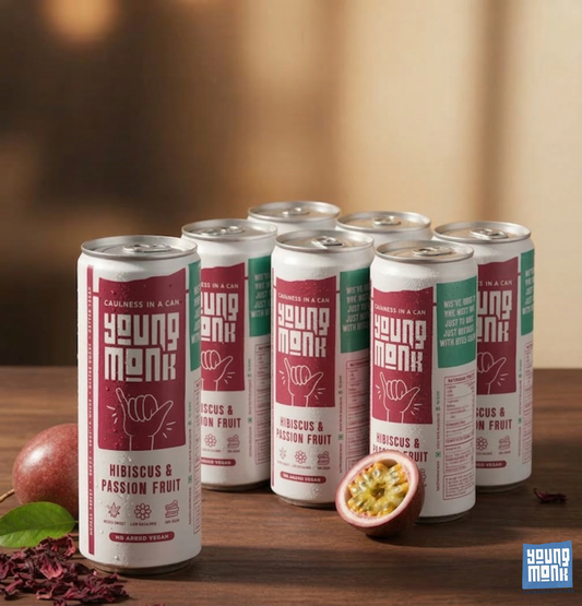 Hibiscus & Passion Fruit Flavor (Pack Of 12) Infused with Herbs, Hemp, Zero Added Sugar CALMNESS Drink